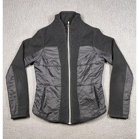 lululemon athletica Jackets & Blazers - Lululemon St Moritz Jacket Womens 6 Black Fleece Zip Insulated Running Yoga